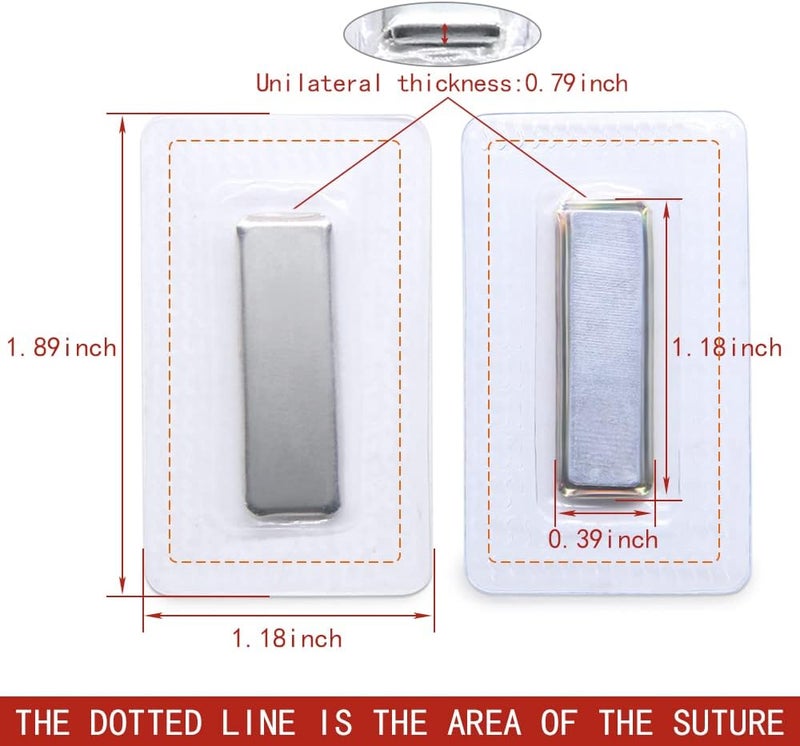 SEMINI Hidden Sew Magnetic Snap Invisible Hidden Sew in PVC Hidden Purse Closure for Fastener Handbag Cloth Clasp DIY Craft Sewing Tools - Image 3